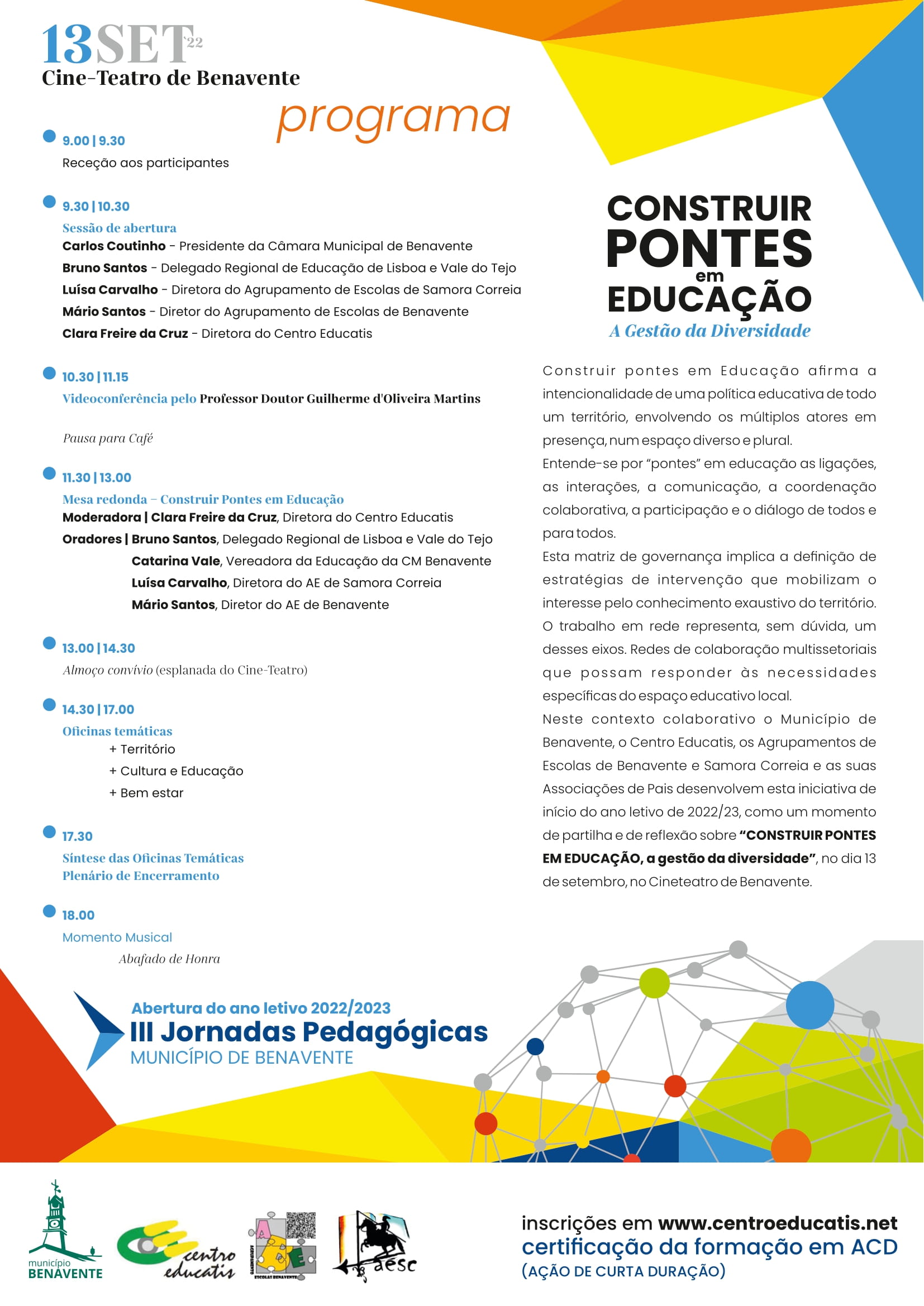 "Construir Pontes em Educação - a gestão da diversidade"